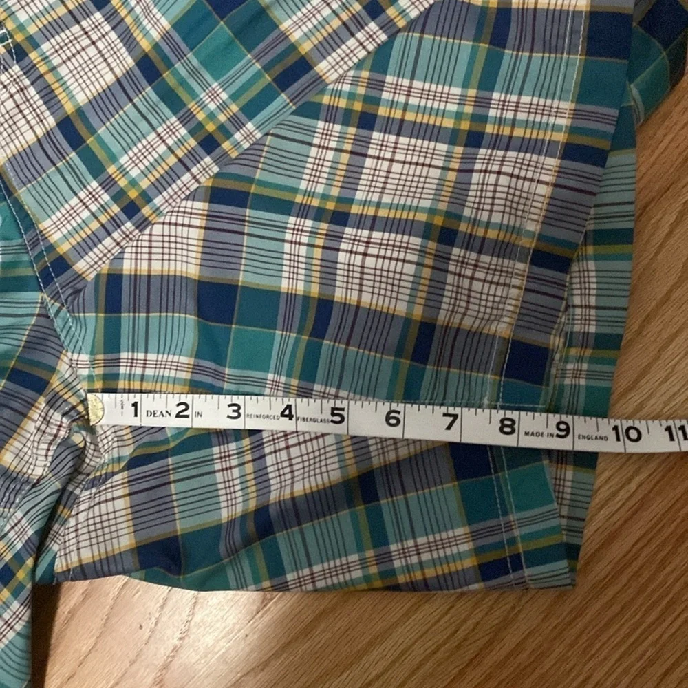 Lands End Madras Plaid Swim Trunks Mens XXL Preppy Nautical Board shorts Surf